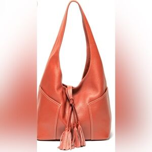 LAGGO Havana-Coral Leather Hobo Bag